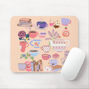 Tea And Books Mouse Mat