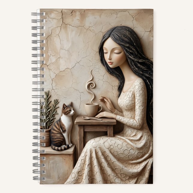 Tea and Cat Journal  The Quiet Studio (Front)