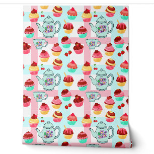 Tea and Cupcakes Wallpaper