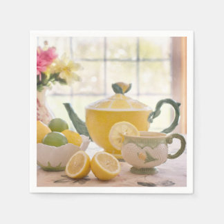 Tea and Lemon Paper Napkins