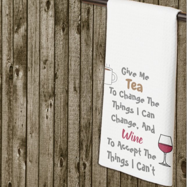 Tea And Wine Tea Towel (Creator Uploaded)