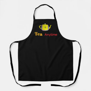 Tea Anytime Teapot Black Strap Black Apron