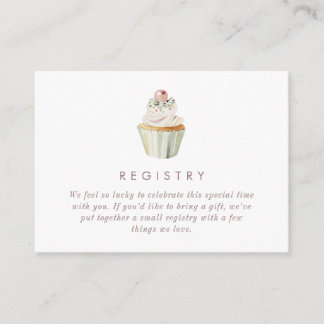 Tea Baby Shower Registry QR Code Enclosure Card