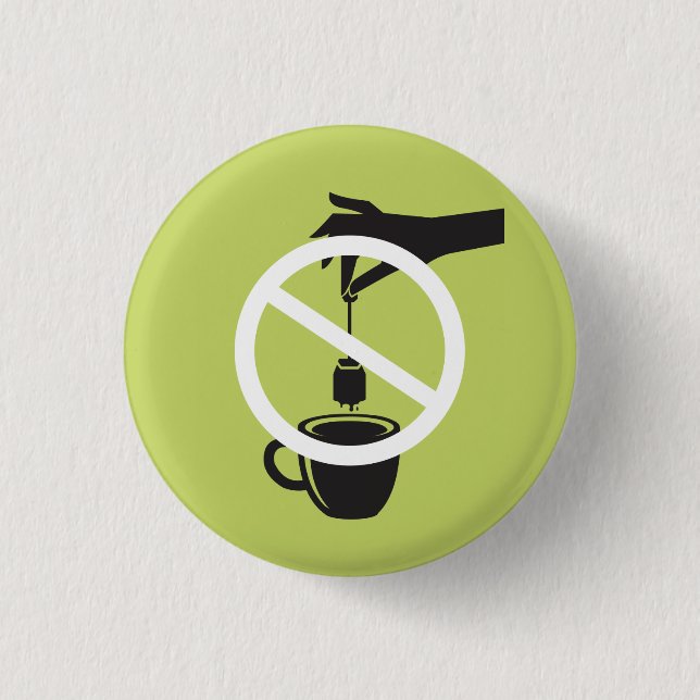 Tea Bag 3 Cm Round Badge (Front)