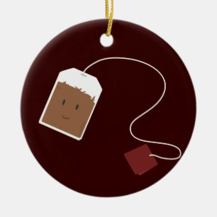 Tea bag ceramic tree decoration