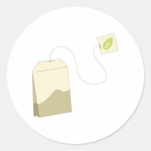 Tea Bag Classic Round Sticker