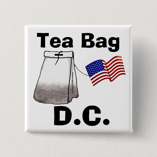 Tea Bag, D.C. 15 Cm Square Badge (Front)