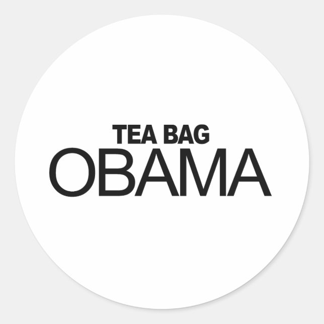Tea Bag Obama Classic Round Sticker (Front)