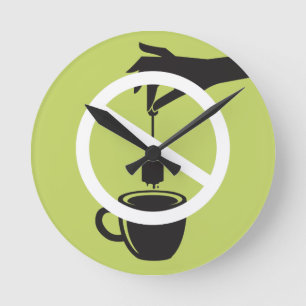 Tea Bag Round Clock