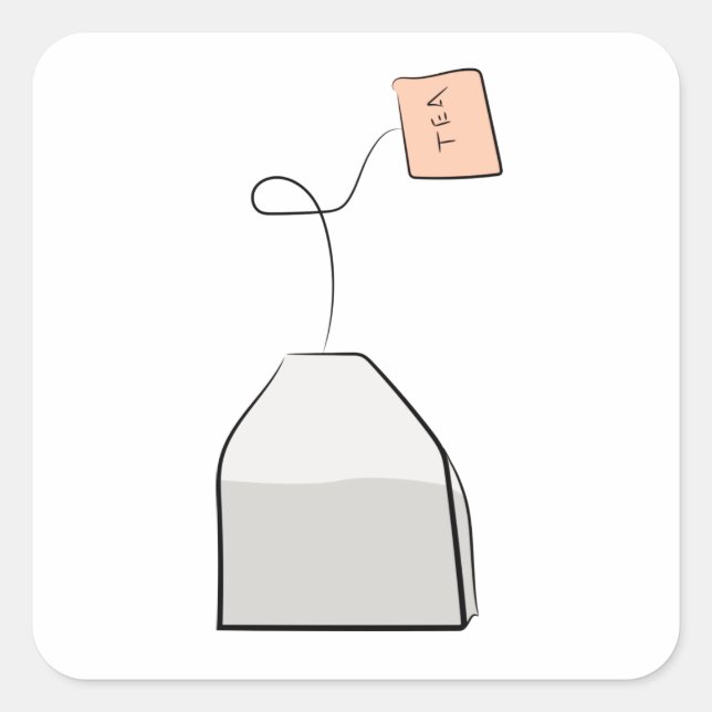 Tea bag square sticker (Front)