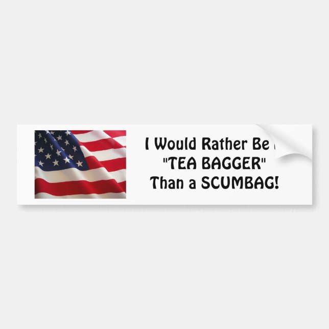 TEA BAGGER Bumper Sticker (Front)