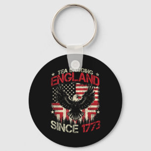 Tea Bagging England Since 1773 4th Of July Vintage Key Ring