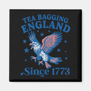 Tea Bagging England Since 1773 Patriotic Eagle 4th Magnet