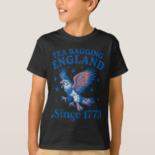 Tea Bagging England Since 1773 Patriotic Eagle 4th T-Shirt
