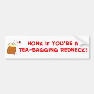 tea-bagging redneck bumper sticker