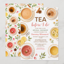 Tea Before I Do Watercolor Bridal Shower