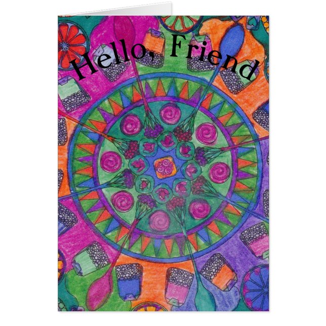 Tea Birthday Card for a Friend (Front)