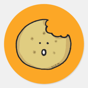 Tea biscuit classic round sticker