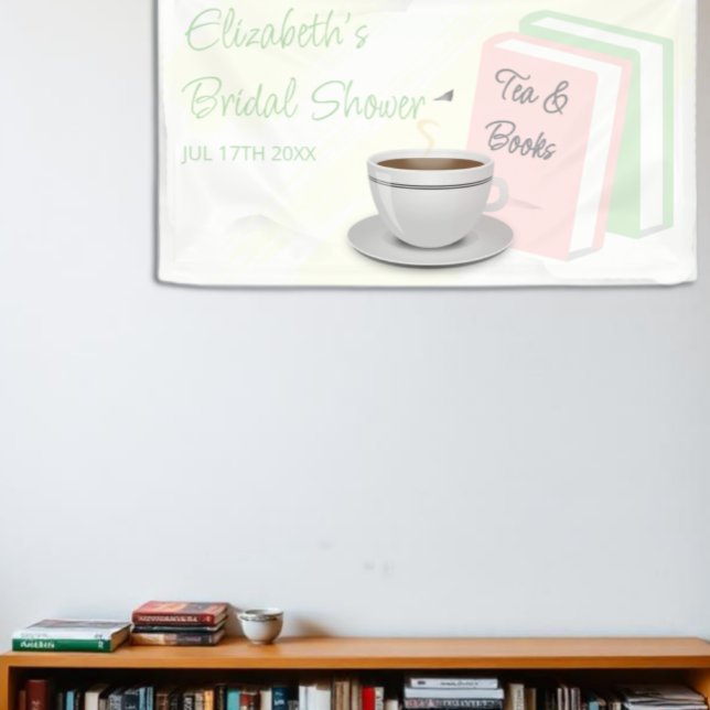Tea & Books Bridal Shower Banner (Creator Uploaded)