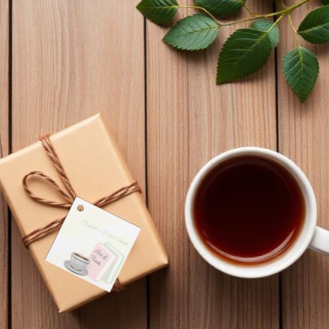 Tea & Books Bridal Shower Favour Tags (Creator Uploaded)