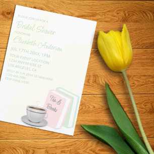 Tea & Books Bridal Shower Invitation