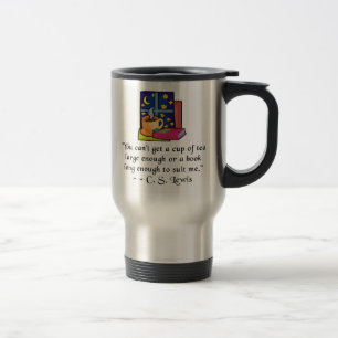 Tea & Books w Quote Travel Mug - 2 colours