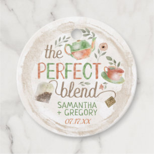 Tea Bridal Wedding Shower The Perfect Blend Cute Favour Tags