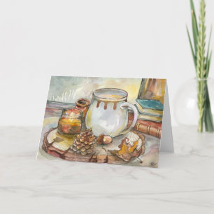 Tea by the Window Folded Greeting Card