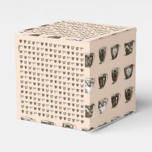 Tea & Coffee Cups on Peach Favour Box