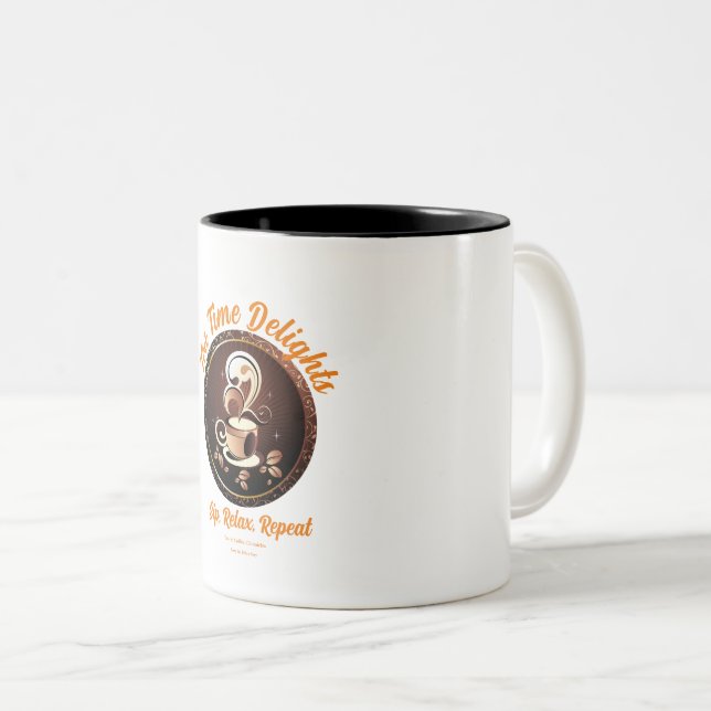 Tea & Coffee Moments Two-Tone Coffee Mug (Front Right)