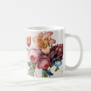 Tea, Coffee, Pink Spring Flowers Garden Bouquet  C Coffee Mug