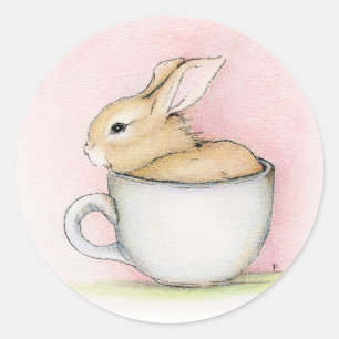 Tea Cup Classic Round Sticker