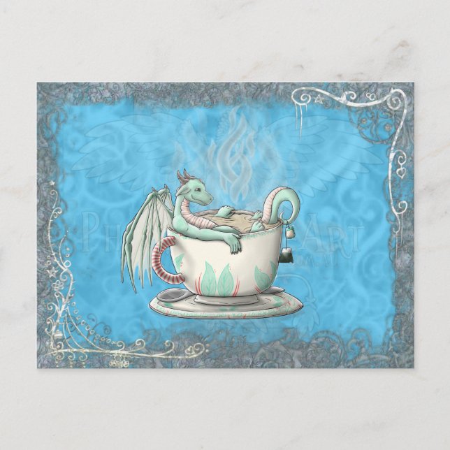 Tea Cup Dragons: Peppermint Postcard (Front)