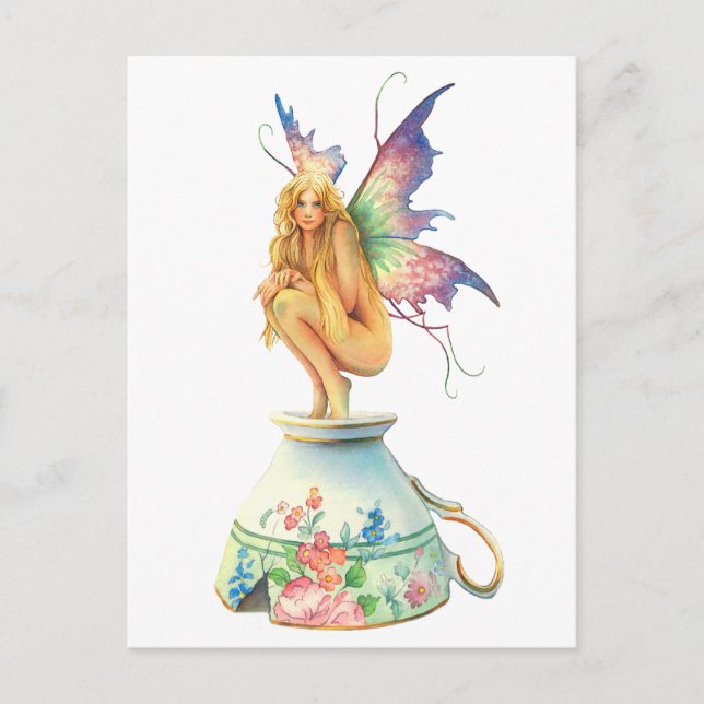 "Tea-Cup Fairy" By Scot Howden Postcard (Front)