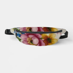 Tea Cup Floral Bouquet Bum Bags