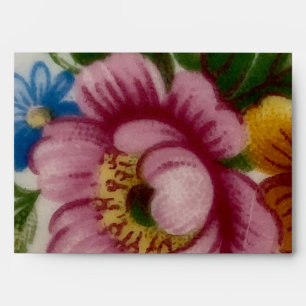 Tea Cup Floral Bouquet Envelope