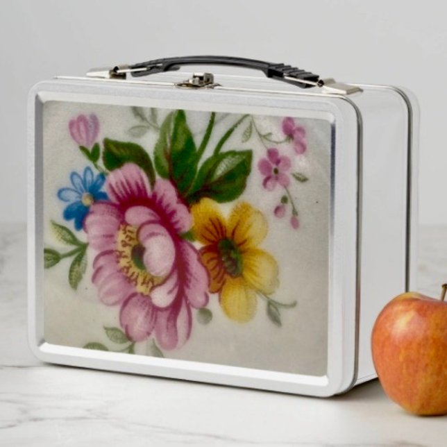 Tea Cup Floral Bouquet Metal Box (Creator Uploaded)