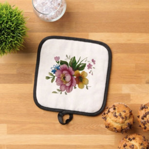 Tea Cup Floral Bouquet Pot Holder