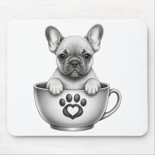 Tea Cup French Bulldog Puppy Mouse Mat