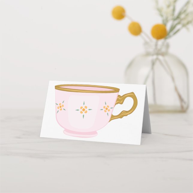 Tea Cup Place Card (Front)