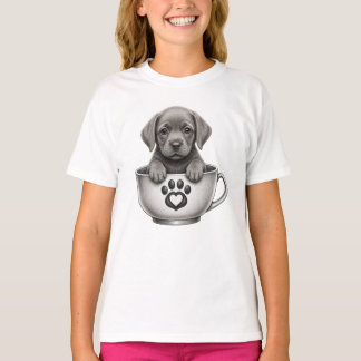Tea Cup Silver Labrador Retriever Puppy T-Shirt