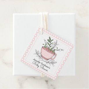 Tea Cup Tea Party Baby Shower Thank You Favour Tag