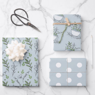 Tea Cup Tea Party Baby Shower Wrapping Paper Sheet