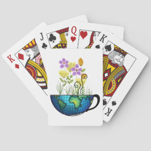 Tea Cup World Playing Cards