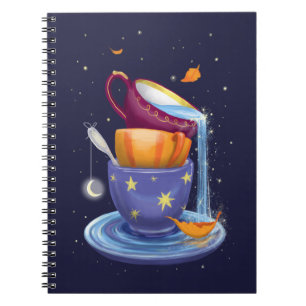 Tea cups Fall Whimsical Notebook
