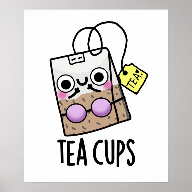 Tea Cups Funny Bra Puns Poster (Front)