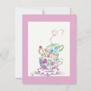 Tea Cups Greeting Card