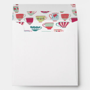 Tea Cups Modern Vintage Envelope
