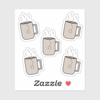 Tea Cups - Stationery Sticker Sheet