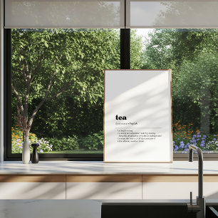 Tea Definition Dictionary Poster